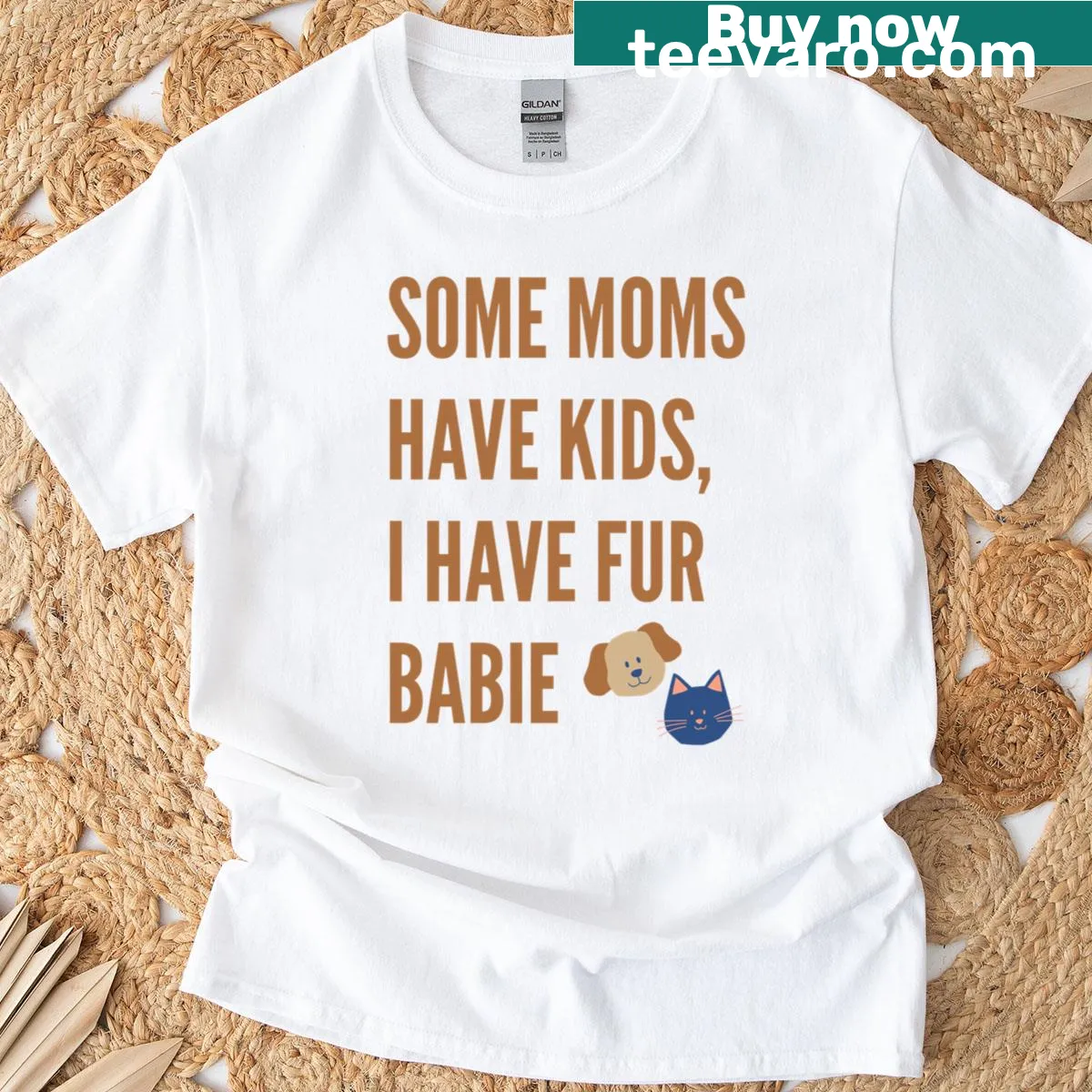 Cute graphic highlighting the joys of being a fur mom — on a men's t-shirt