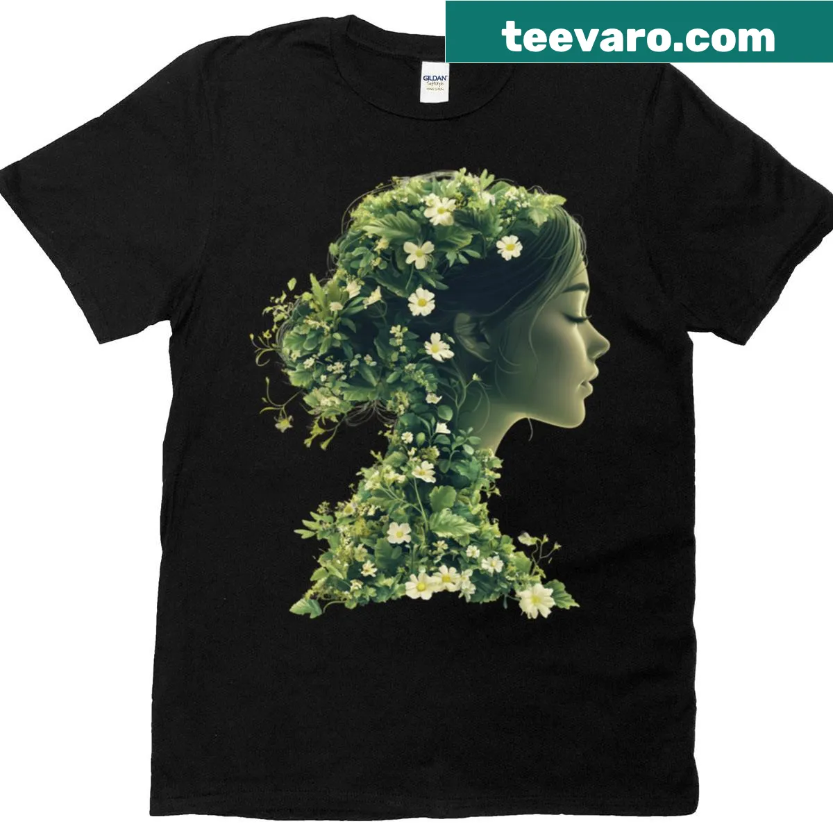 Floral empowerment T-shirt for women with a motivational message — on a men's t-shirt