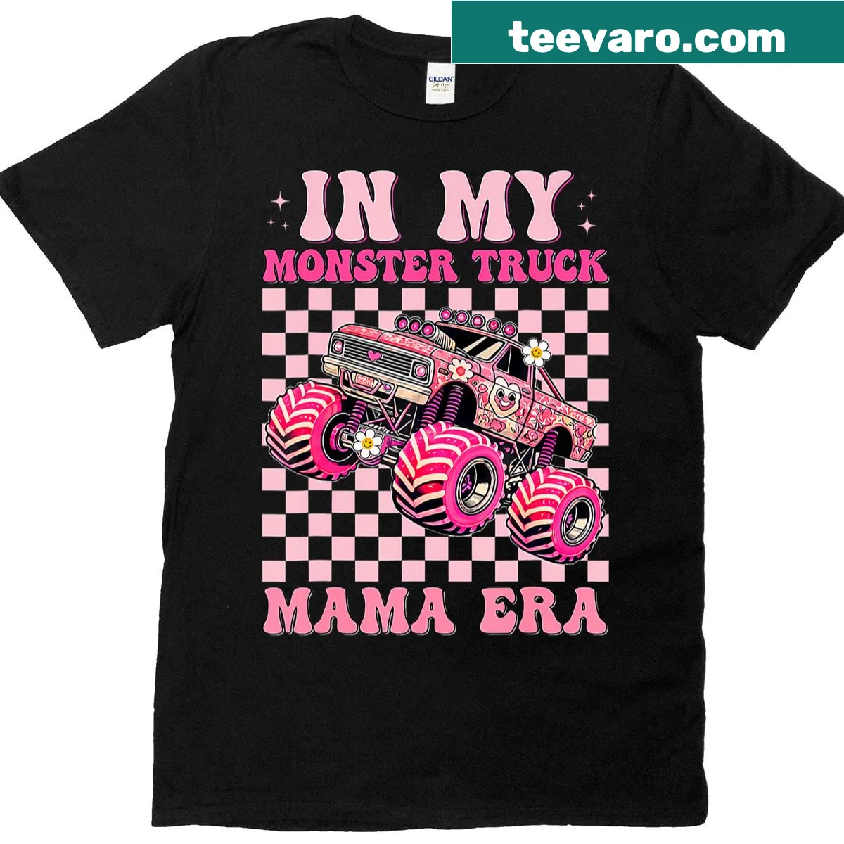 Fun monster truck illustration T-shirt for kids — on a men's t-shirt