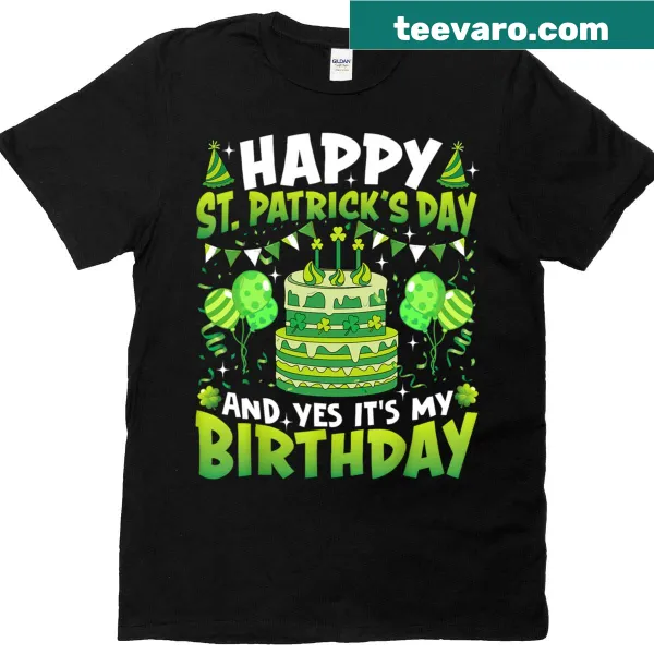 T-shirt celebrating St. Patrick's Day and birthday for kids