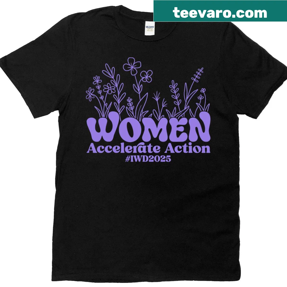 T-shirt with bold print advocating for accelerated action in 2025 — on a men's t-shirt