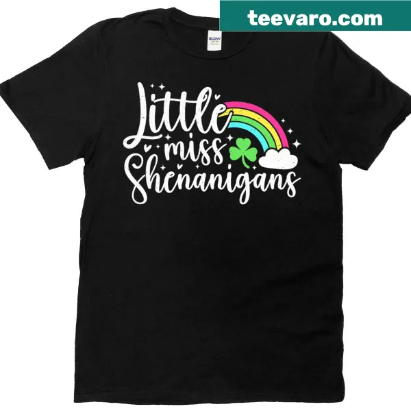 Playful illustration on a St. Patrick's Day t-shirt for girls