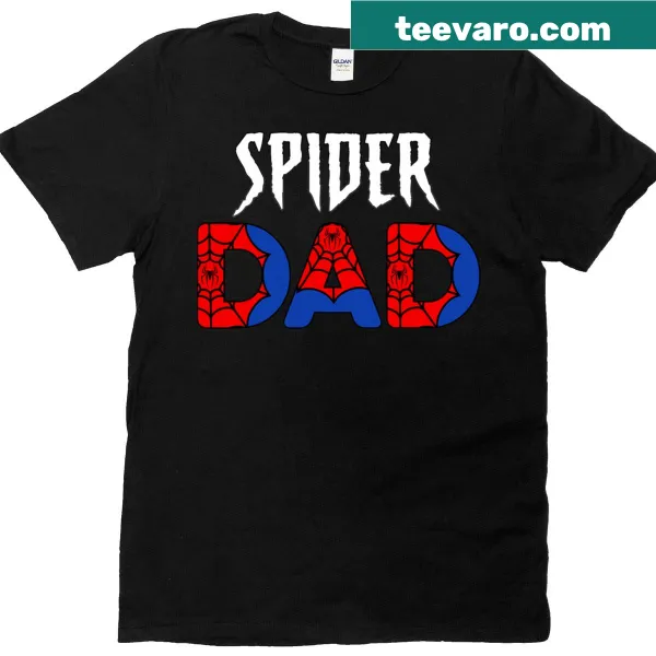 Spider Dad illustrated T-shirt for Father's Day with family theme