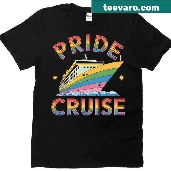 Playful typography celebrating Pride Month and cruising on a t-shirt