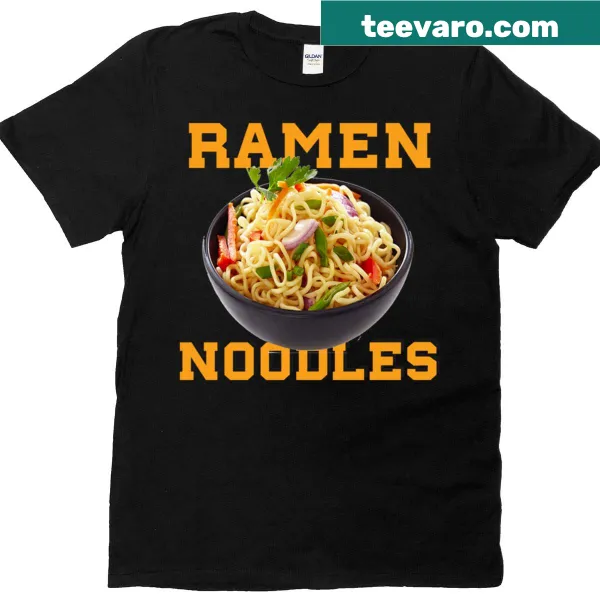 T-shirt featuring a bowl of ramen noodles illustration