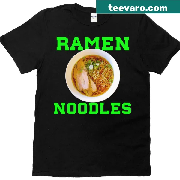 Graphic T-shirt featuring ramen noodles with the number 7