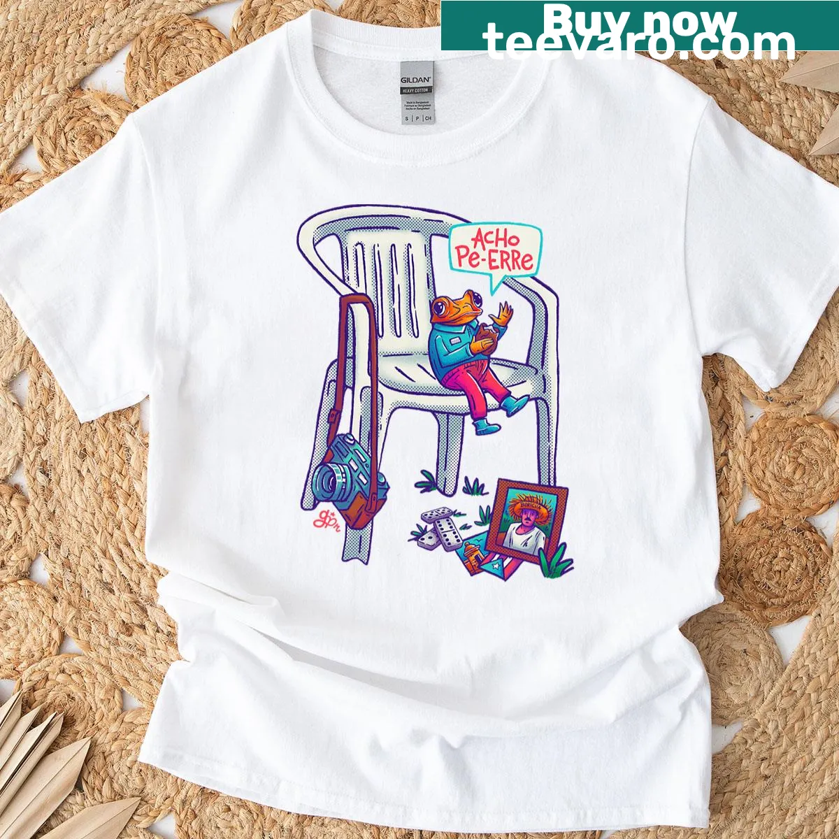 T-shirt with Puerto Rican flag and fun saying graphic — on a men's t-shirt