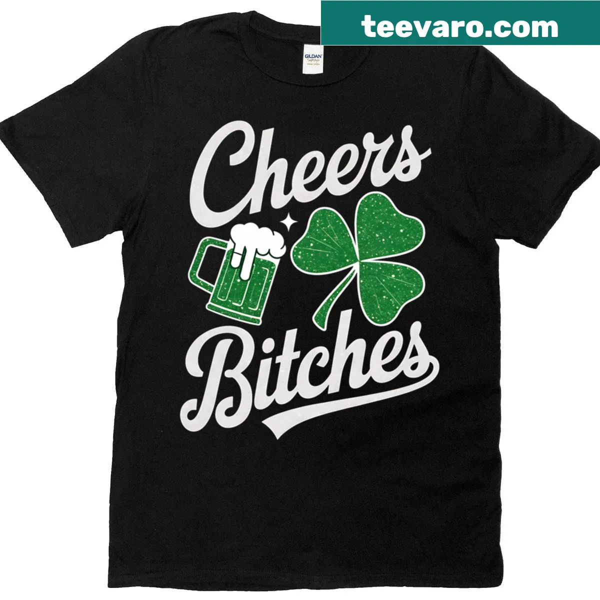 Cheeky St. Patrick's Day T-shirt with beer and festive design — on a men's t-shirt