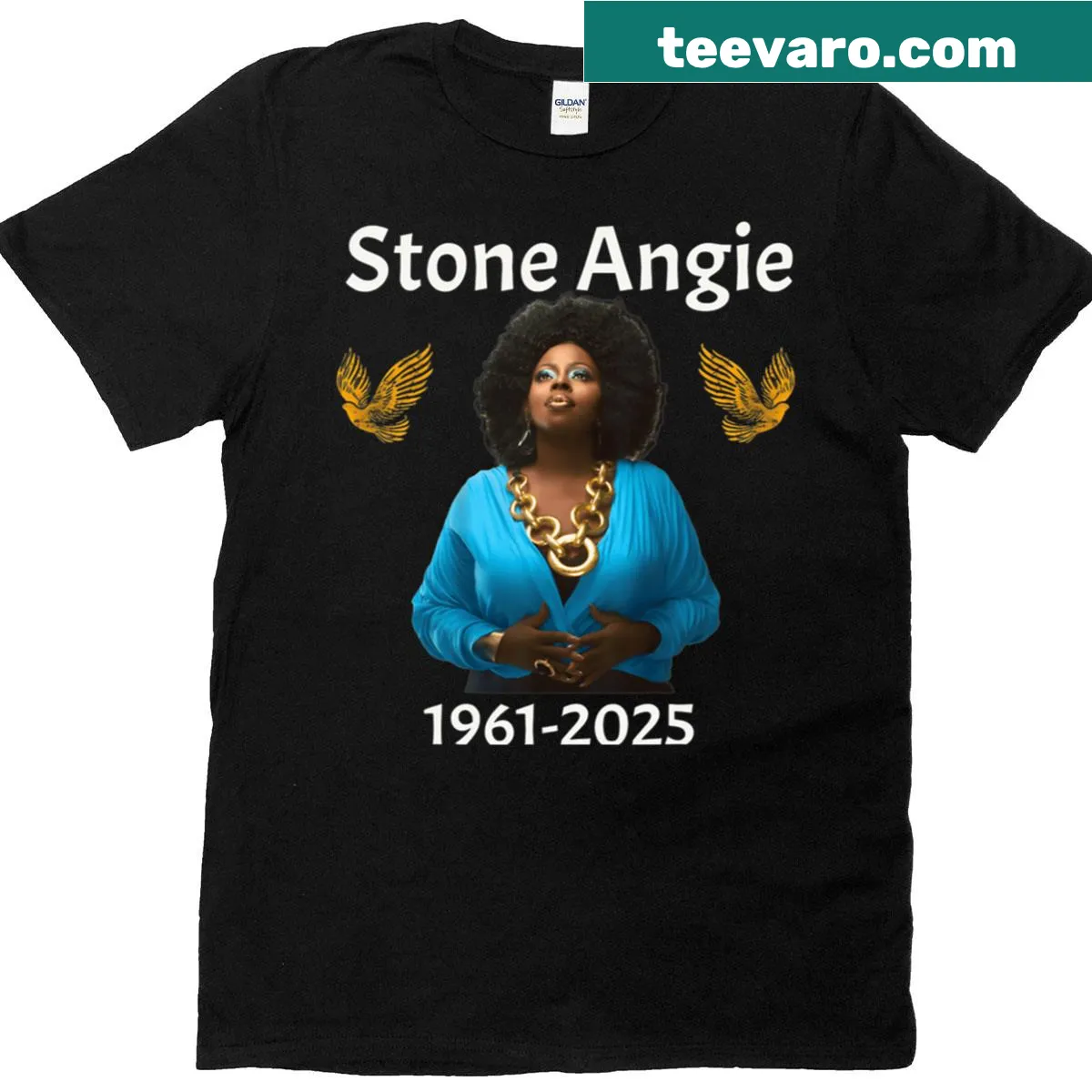 Heartfelt design honoring Angie in memory. — on a men's t-shirt