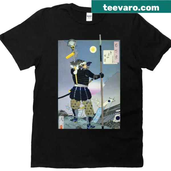 Artistic T-shirt inspired by Japanese moon prints
