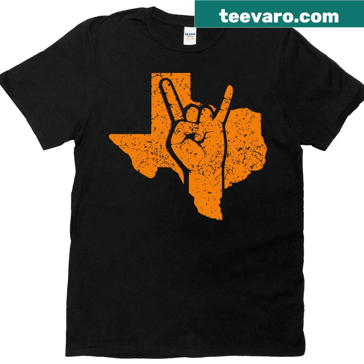 Vintage Texas t-shirt with name style design — on a men's t-shirt