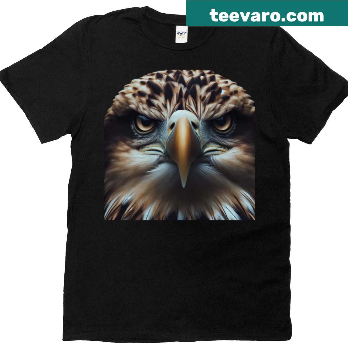 Bold eagle graphic T-shirt designed for nature lovers — on a men's t-shirt
