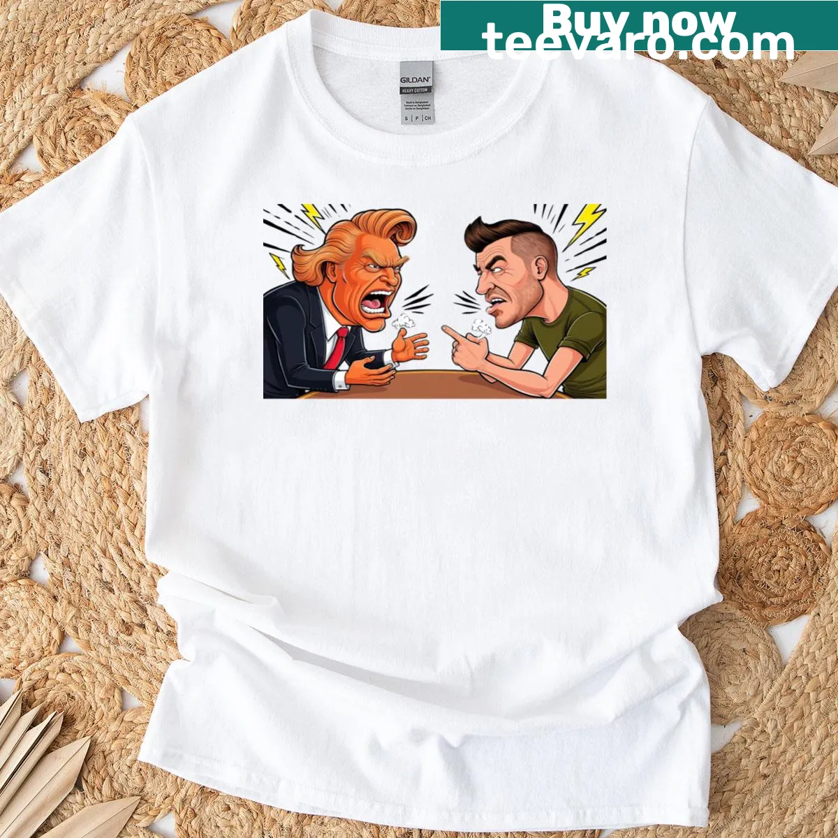 Humorous T-shirt featuring the phrase about diplomacy on vacation — on a men's t-shirt