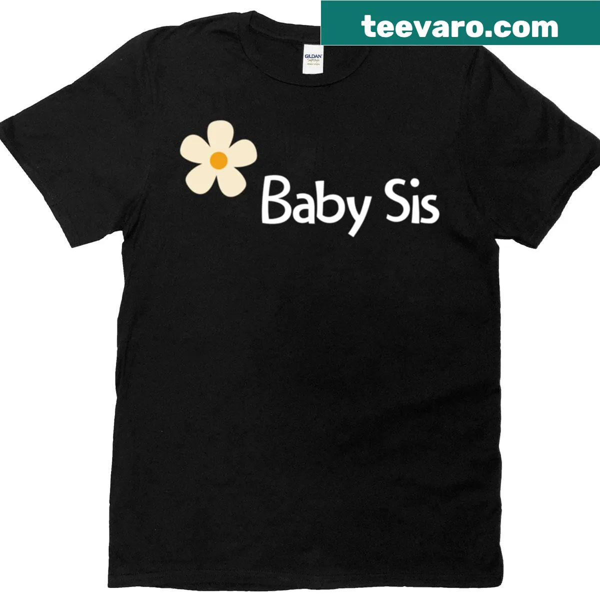 T-shirt with a cute design celebrating little sisters and sisterhood — on a men's t-shirt