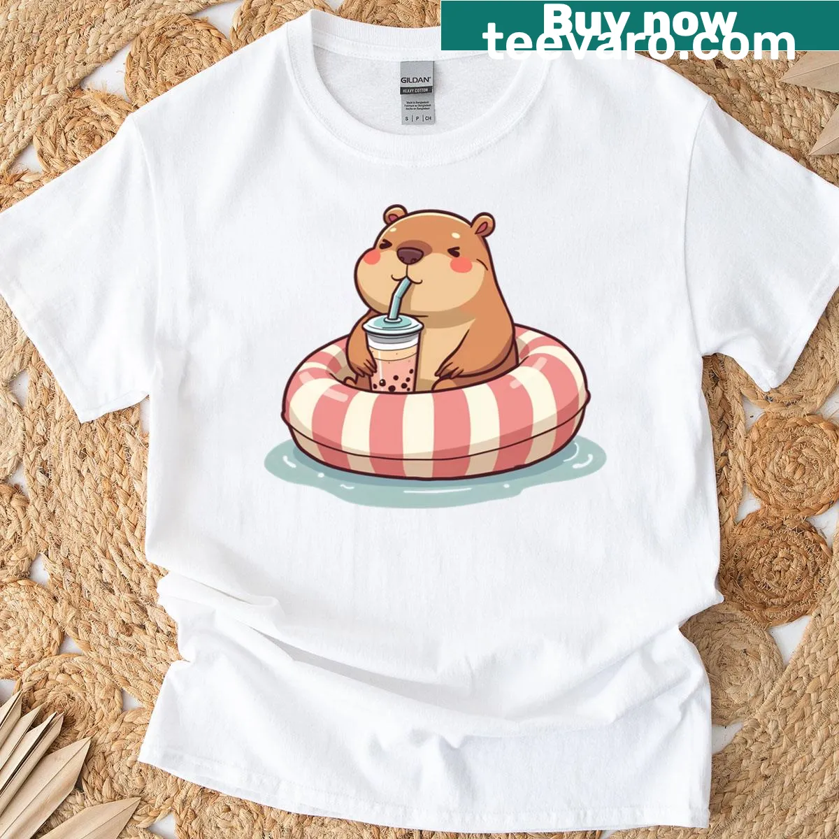Cute T-shirt featuring an adorable hamster graphic — on a men's t-shirt
