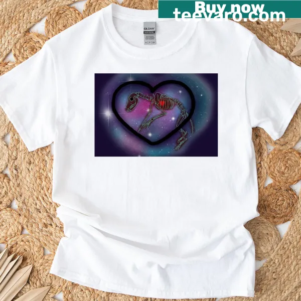 Illustrative design of a starry galaxy on T-shirt.