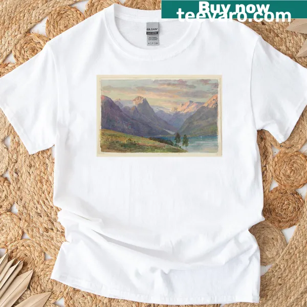 Fjord in Norway art by William Trost Richard on T-shirt