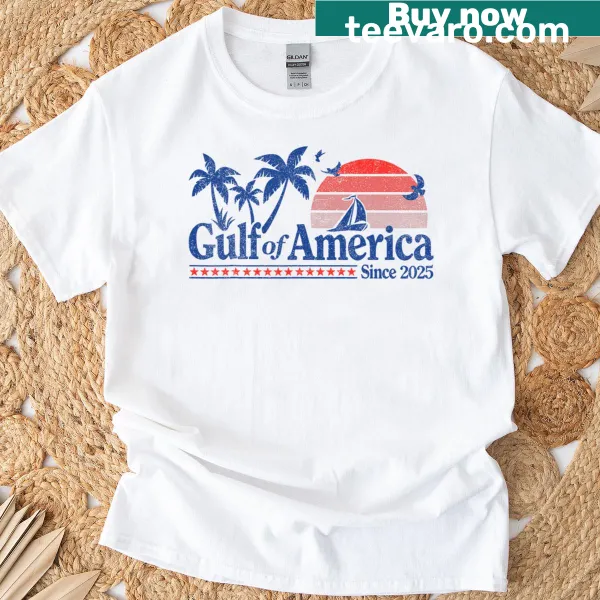 Vintage 1970s style T-shirt celebrating the Gulf Of Us America