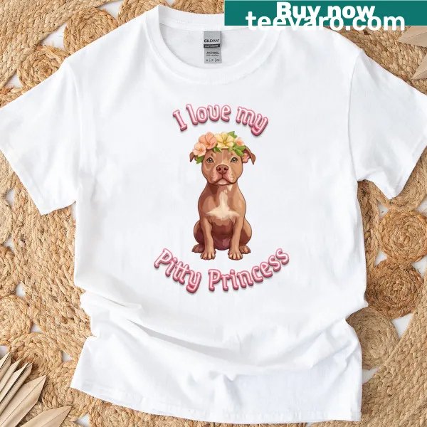 Cute t-shirt for pit bull dog moms featuring playful designs