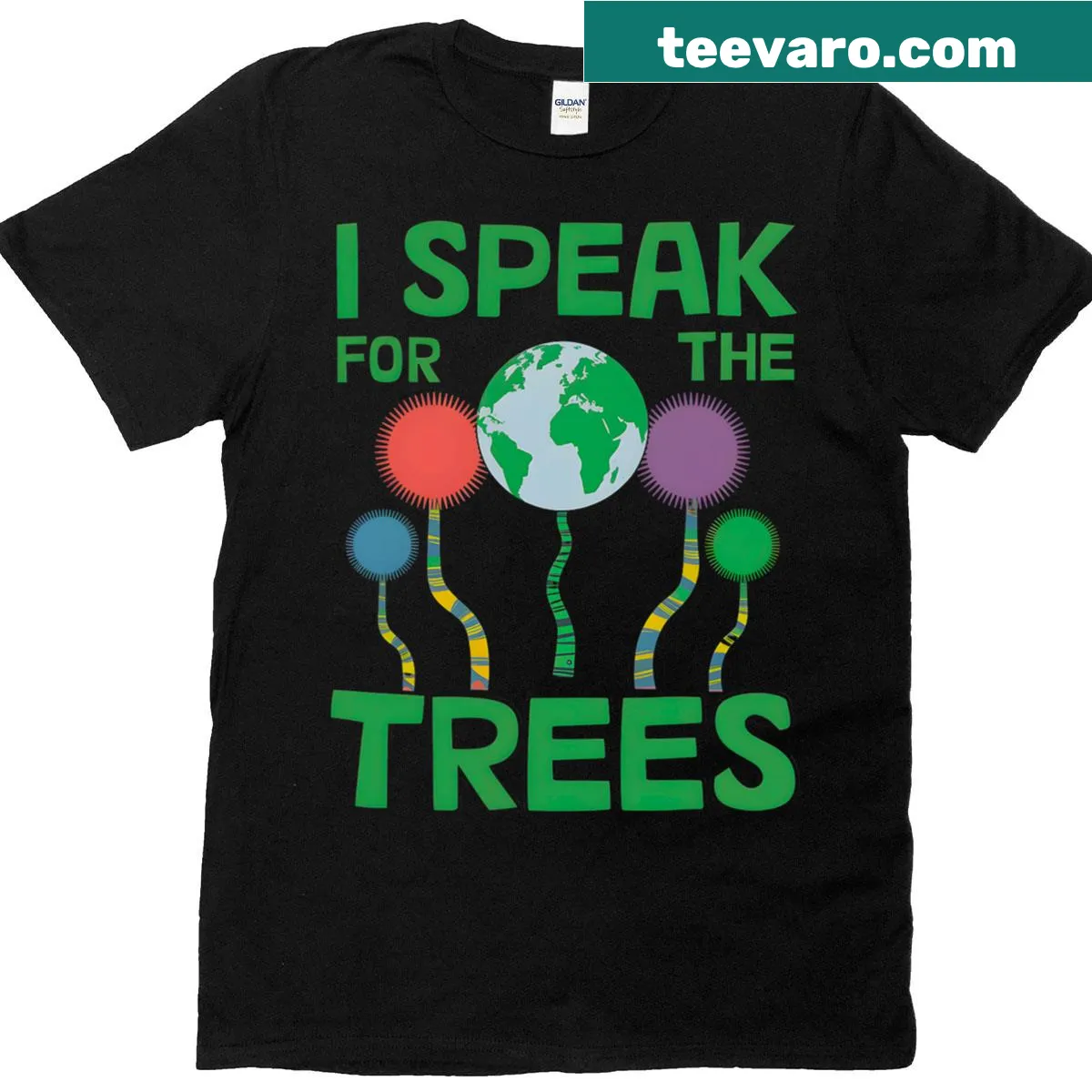 Earth Day graphic t-shirt encouraging kids to advocate for trees and the planet — on a men's t-shirt