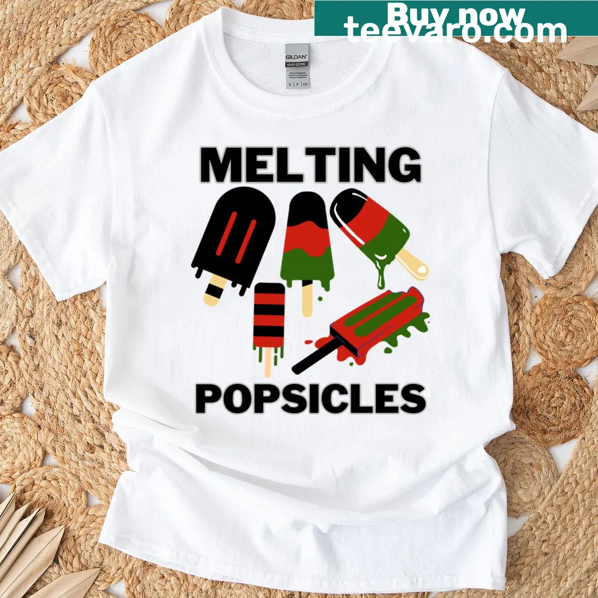 Illustration of ice cream cones on a fun t-shirt design — on a men's t-shirt