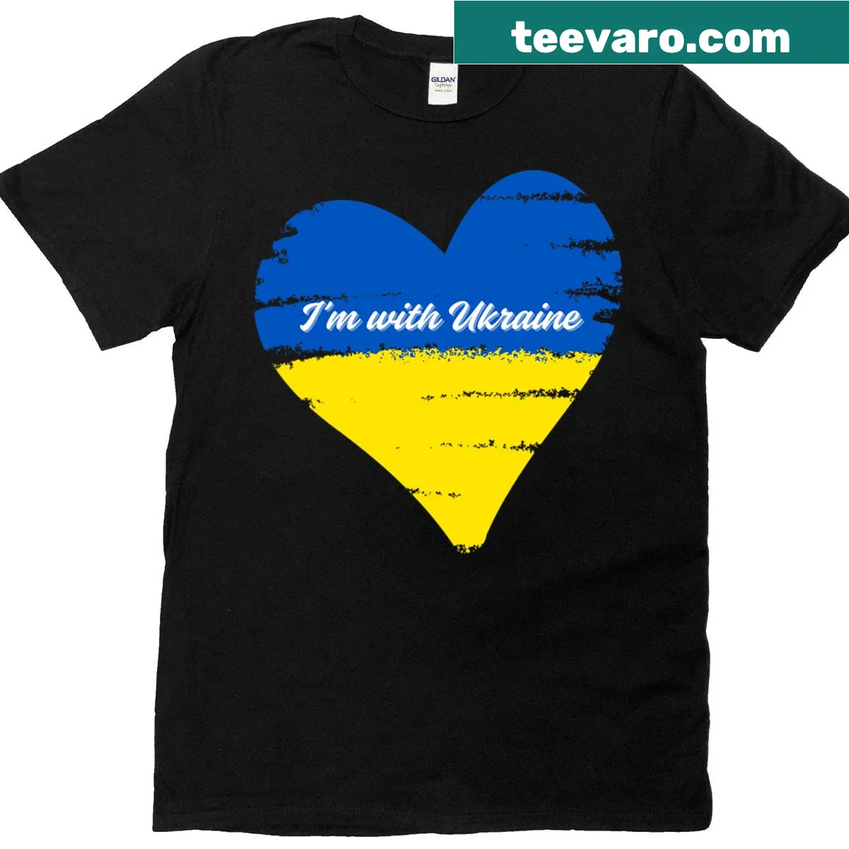Patriotic t-shirt showing support for Ukraine — on a men's t-shirt
