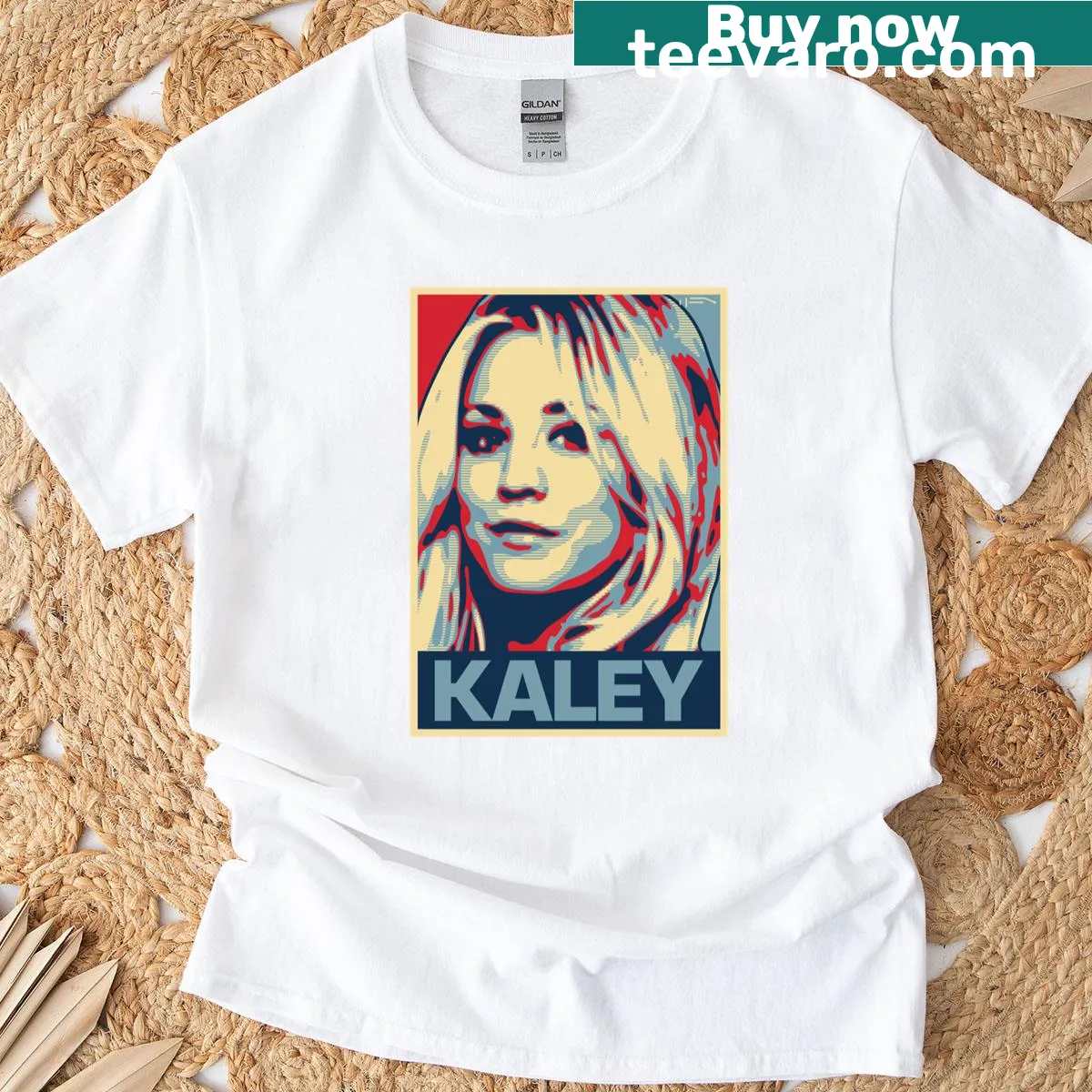 Text t-shirt featuring the name 'Kaley' — on a men's t-shirt