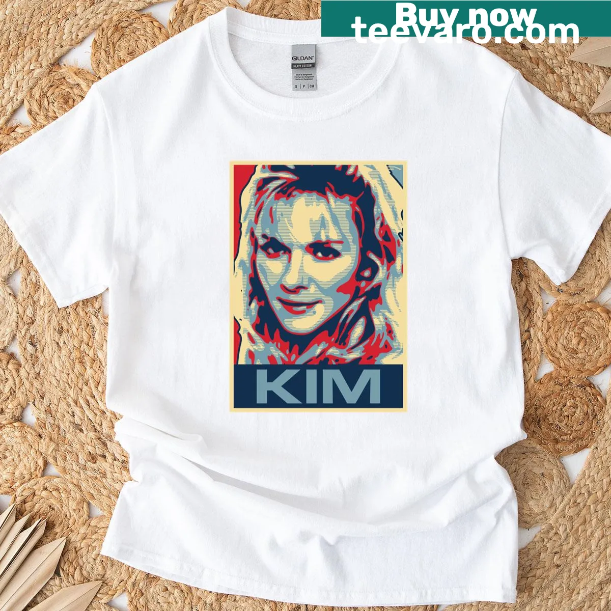 T-shirt featuring the name Kim in simple typography — on a men's t-shirt