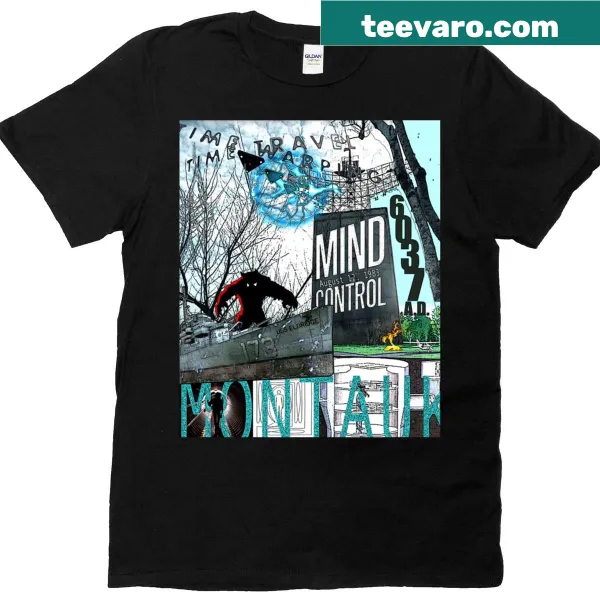 Futuristic time control graphic on a t-shirt for gamers