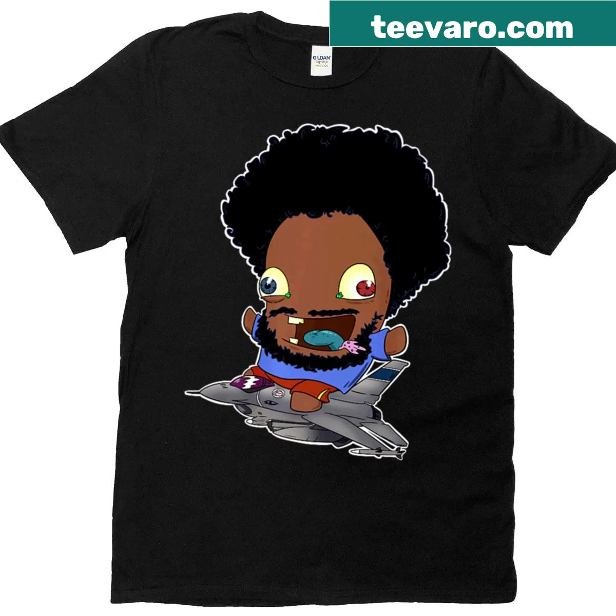Cartoon graphic of 'Night Of The Living Zombeans' t-shirt — on a men's t-shirt