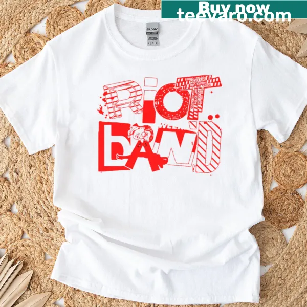 Bold graphic Riot Band T-shirt design