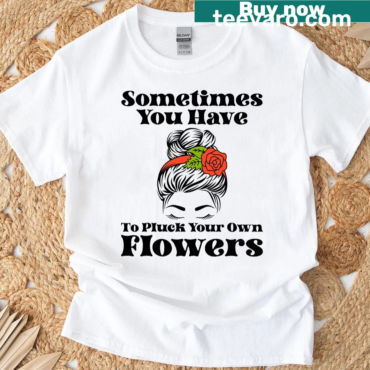 Retro typography T-shirt with an uplifting quote — on a men's t-shirt