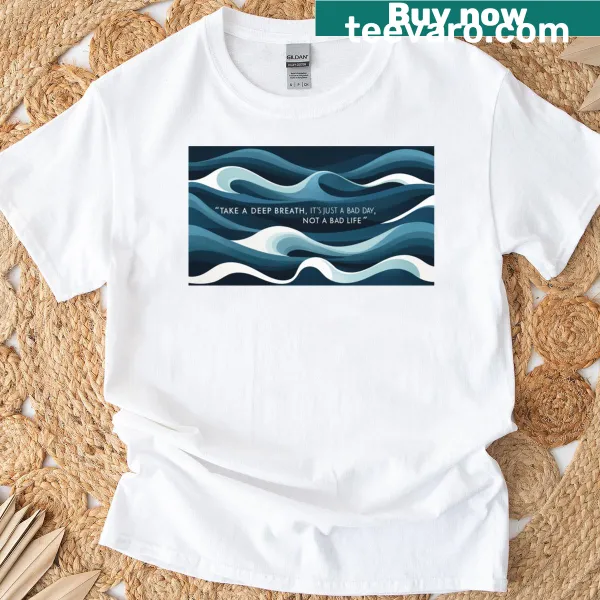 Inspirational typography T-shirt with motivational saying