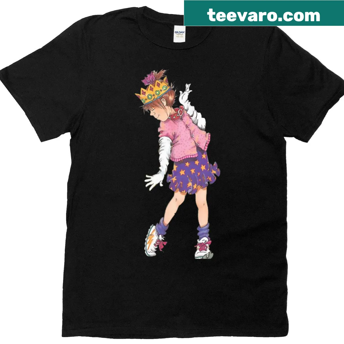 Illustrative T-shirt featuring Junie B. Jones theme for teachers — on a men's t-shirt