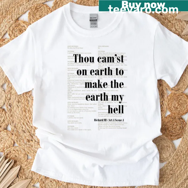 Literature T-shirt with Shakespeare quote from Richard III
