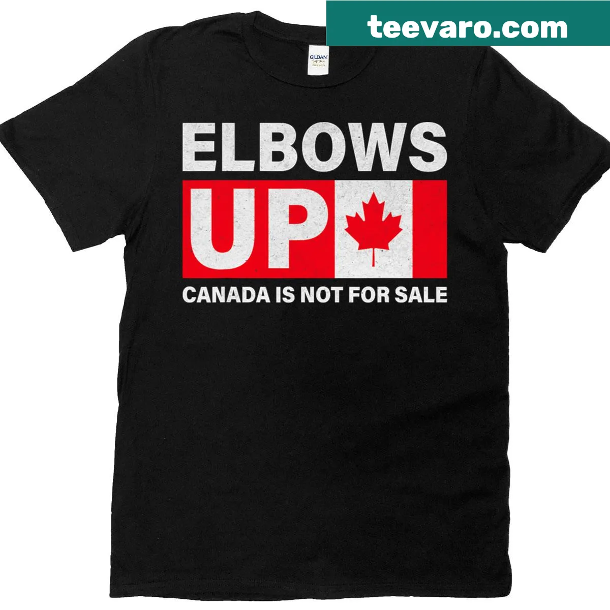 Bold typography T-shirt with the message 'Canada Is Not For Sale' — on a men's t-shirt