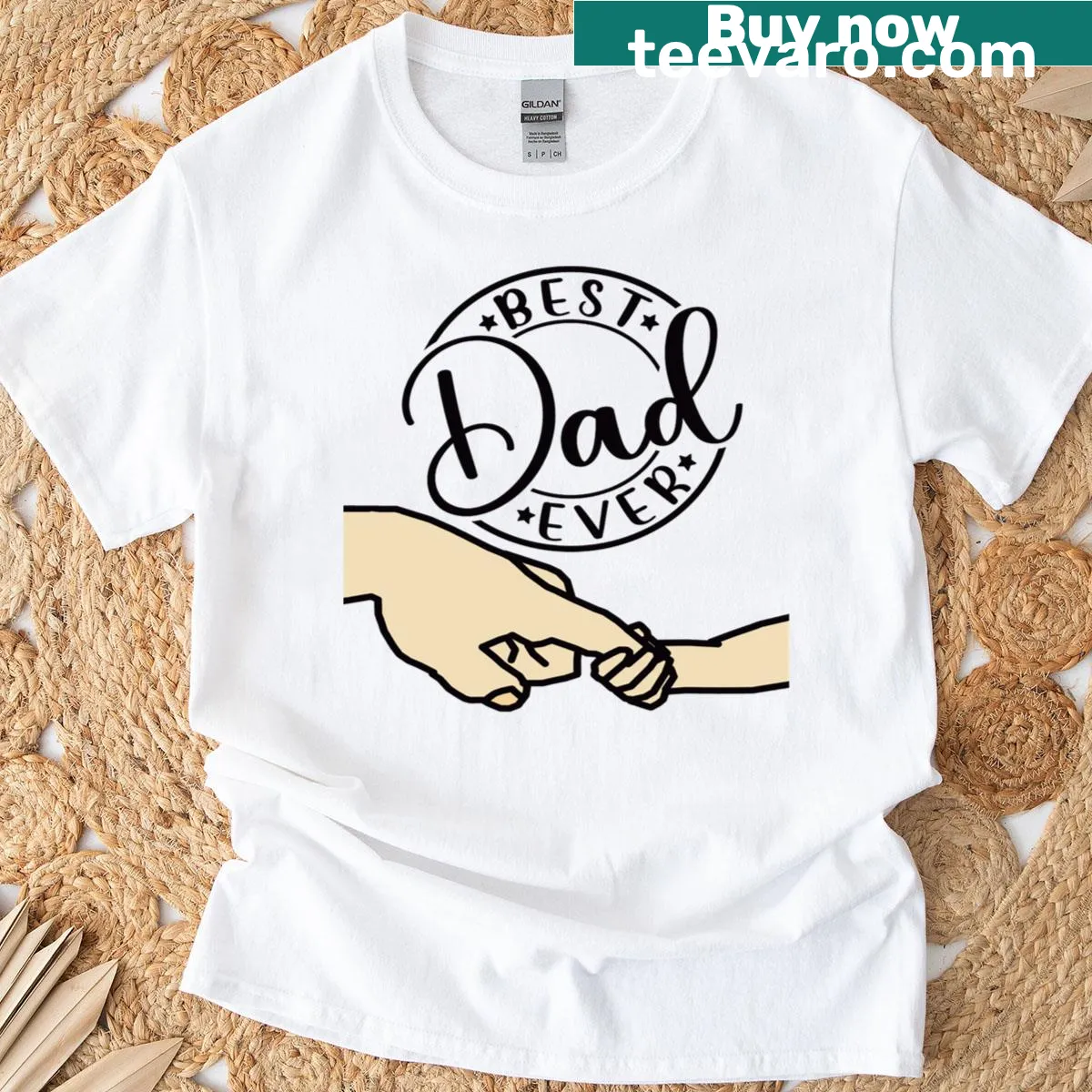 Father's Day T-shirt with heartfelt message for dads — on a men's t-shirt