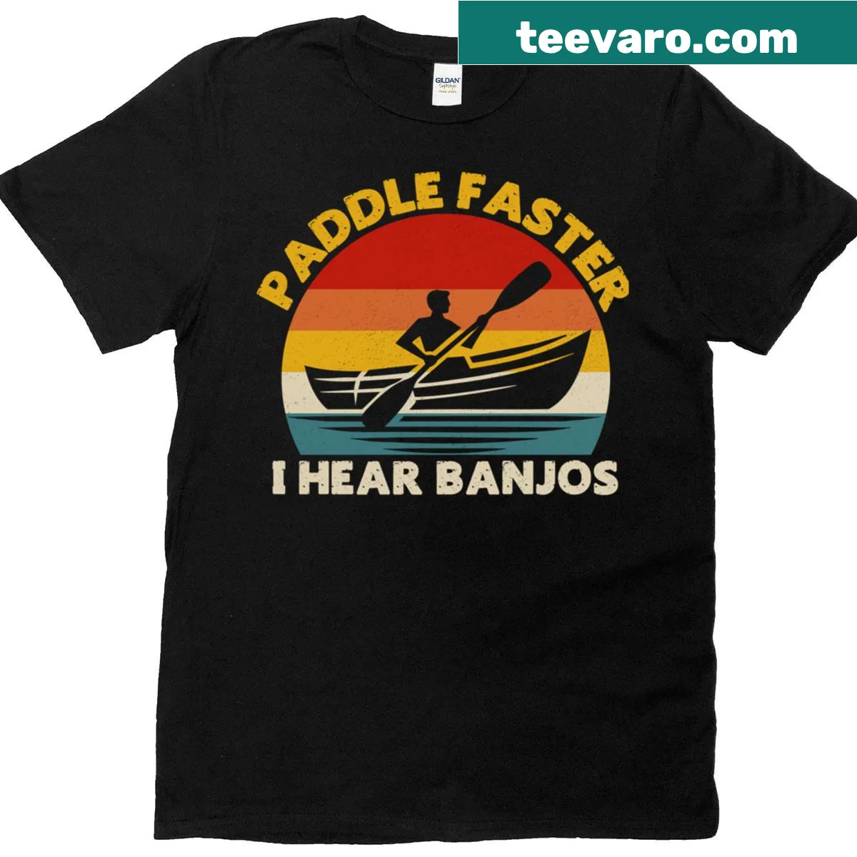 T-shirt with playful text 'I Hear Banjos' for boat lovers — on a men's t-shirt