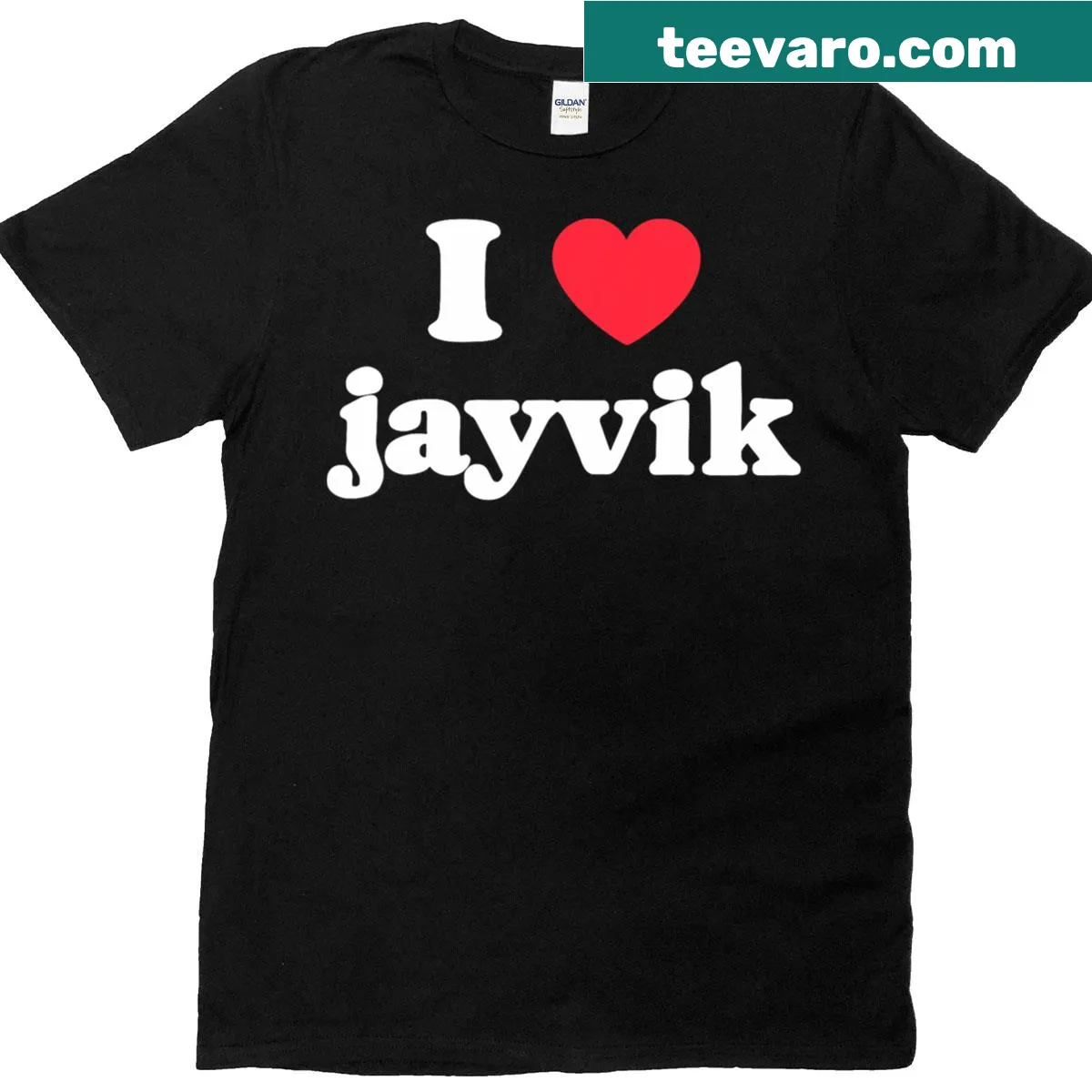 Hand-lettered t-shirt featuring the names Jaivik and Jayvik — on a men's t-shirt