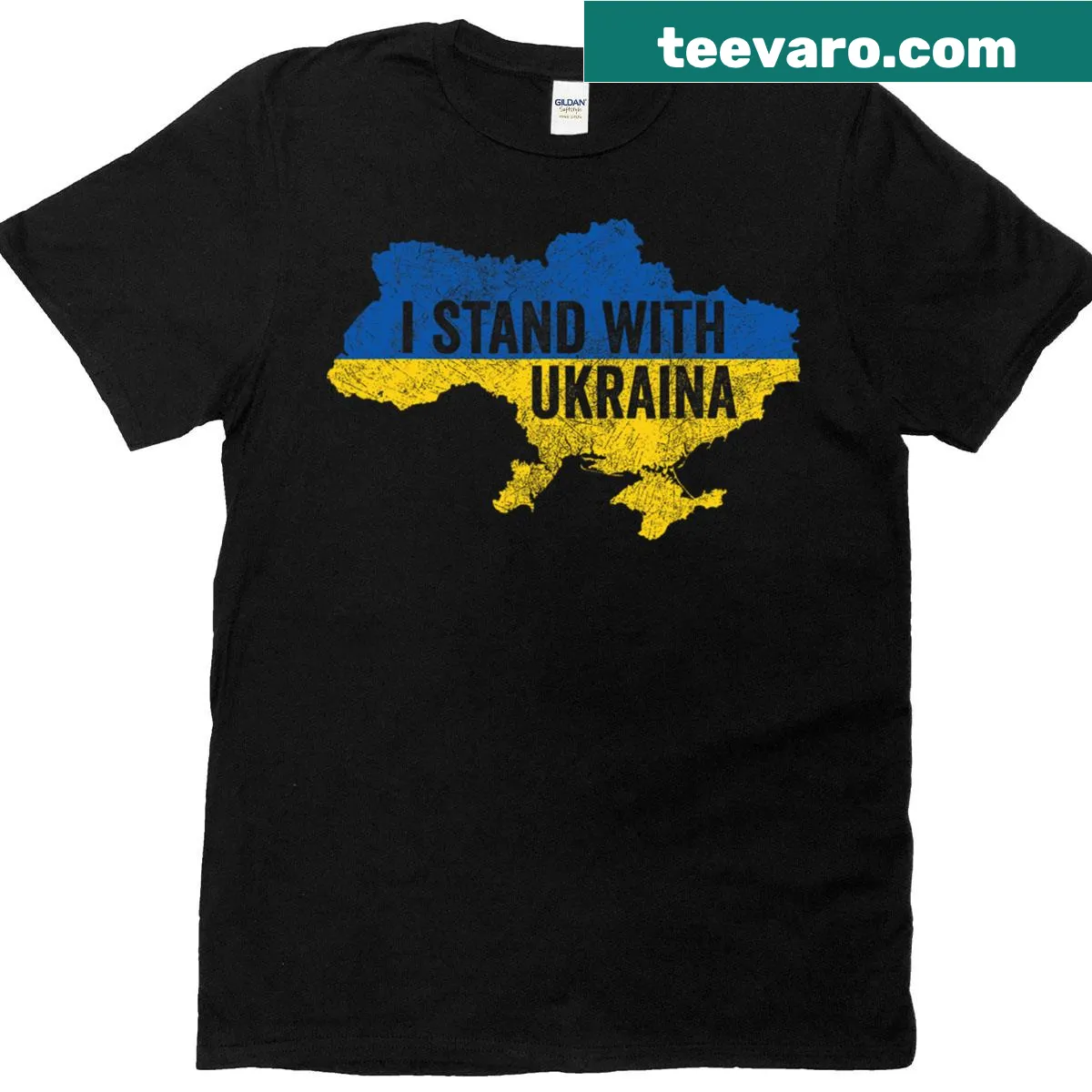 T-shirt featuring Ukraine map with birds and support for Zelensky — on a men's t-shirt