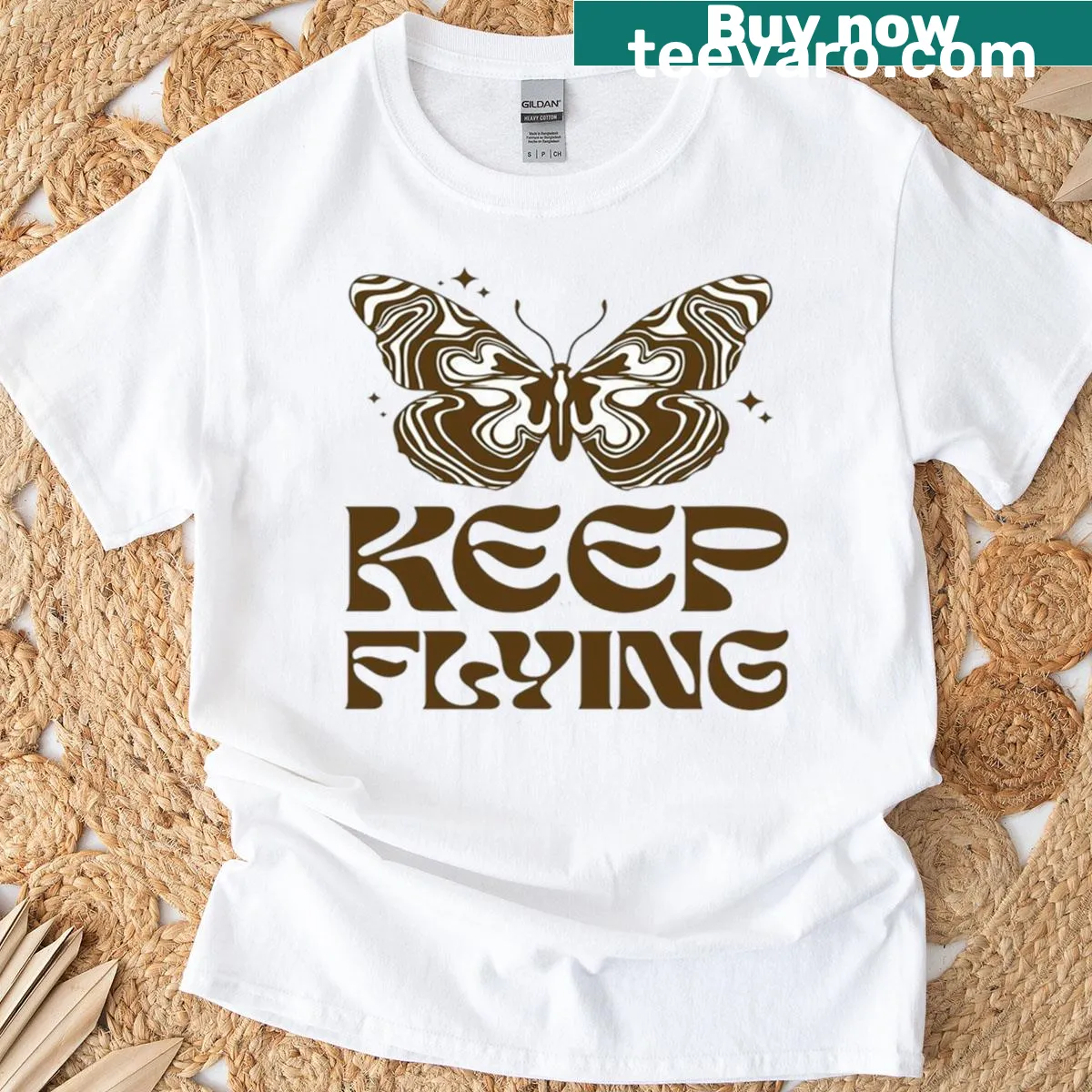 T-shirt featuring uplifting typography encouraging creativity — on a men's t-shirt