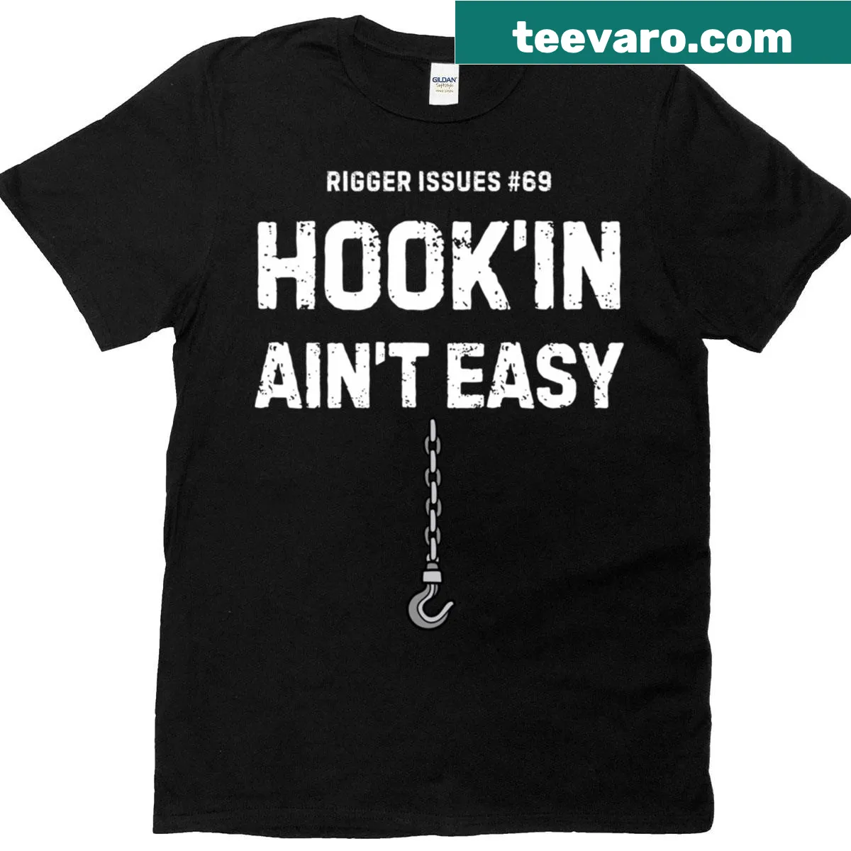 Life As A Rigger T-shirt with bold lettering — on a men's t-shirt