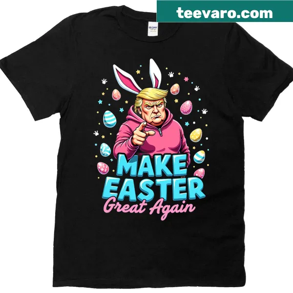 Funny Easter T-shirt with a bunny and political slogan