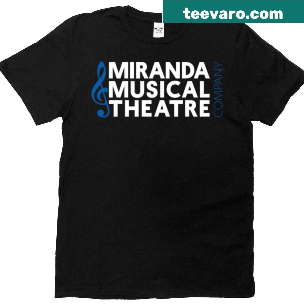 Dark T-shirt featuring the Mmtc logo — on a men's t-shirt