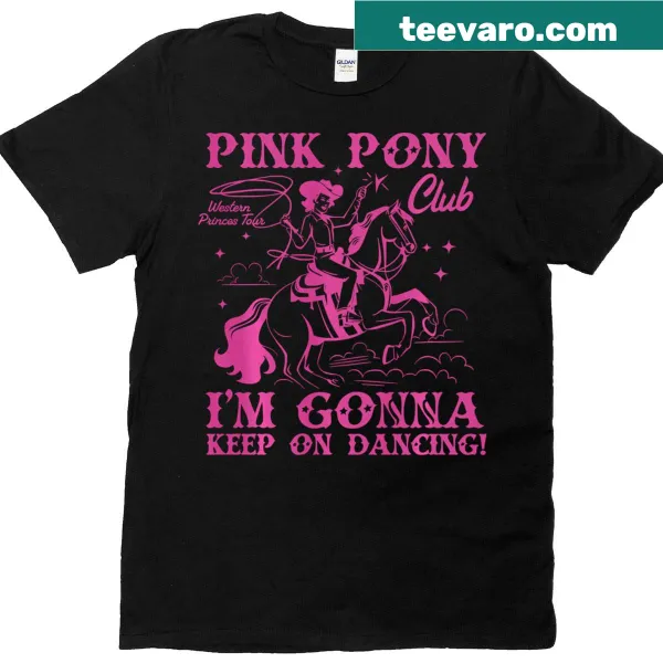 Cute T-shirt with a pink princess pony illustration for kids