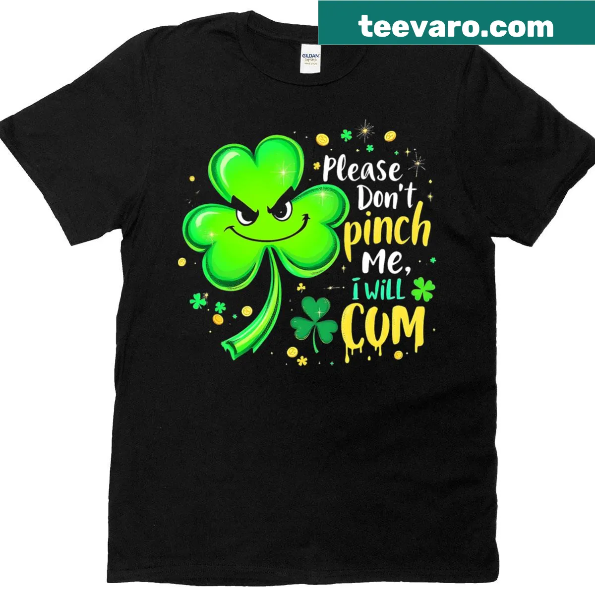 Funny St. Patrick's Day shirt with humorous text — on a men's t-shirt