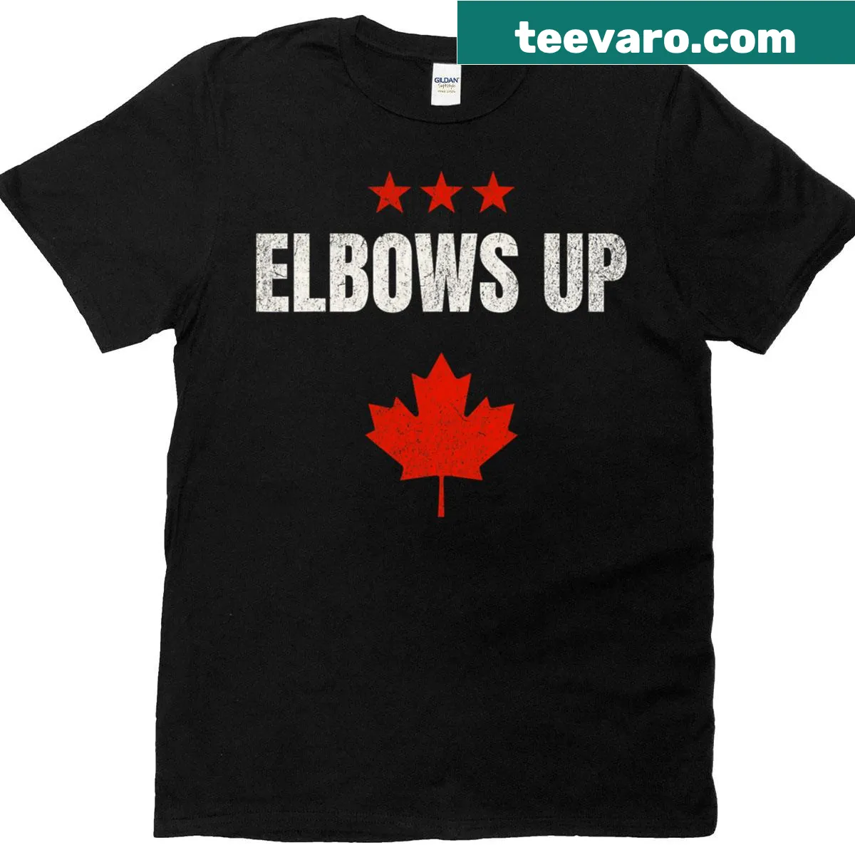 Retro T-shirt featuring a proud Canadian with sunglasses — on a men's t-shirt