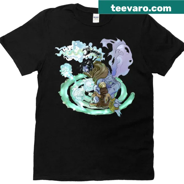 Illustration of Raziel from Soul Reaver on a T-shirt