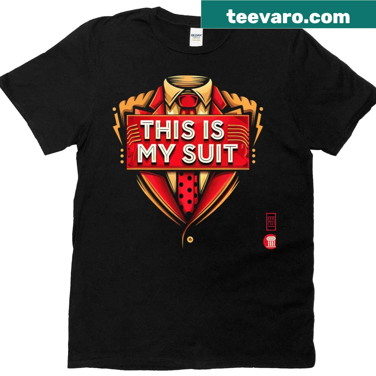 Bold statement T-shirt with the phrase 'This Is My Suit' — on a men's t-shirt