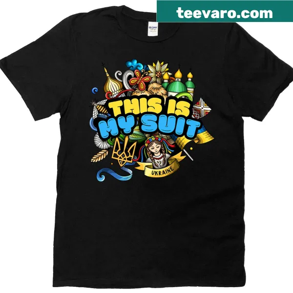 Funny T-shirt featuring a suit graphic in support of Zelensky.